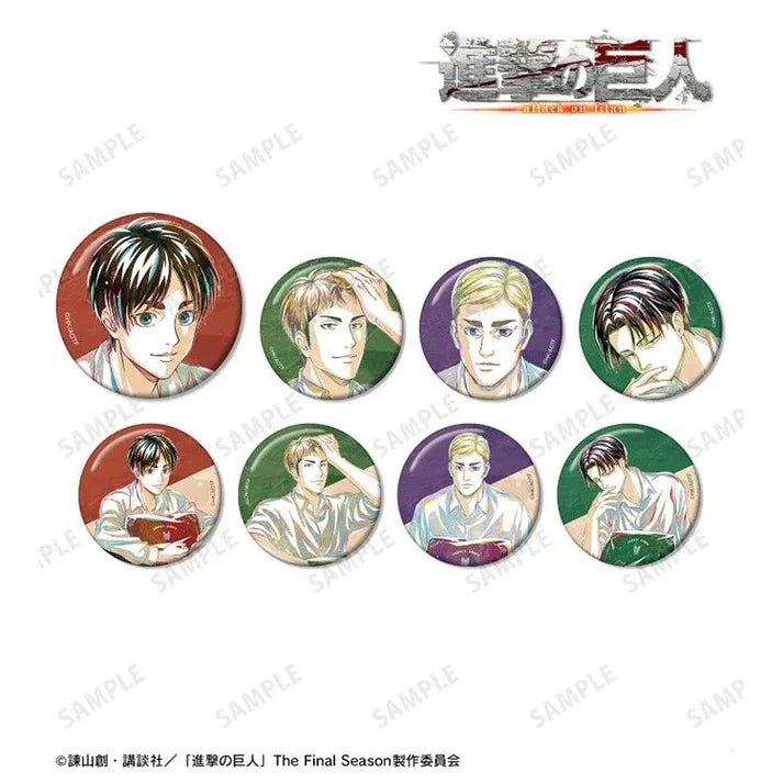 Attack on Titan Anime Merch - New Illustration Relax ver. Trading Ani-Art Tin Badge (1 Random)