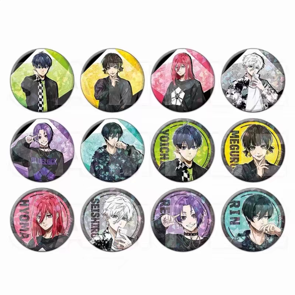 Blue Lock Trading Hologram Tin Badge Sub Culture Fashion Ver.
