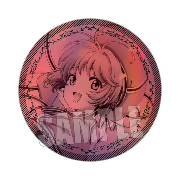 Cardcaptor Sakura - Anime Merch - 25th Anniversary Trading Holographic Can Badge Sakura Kinomoto B