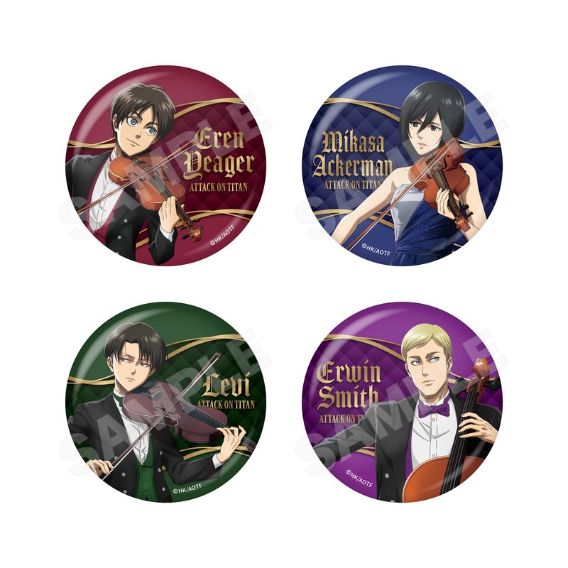 Pre-Order Attack on Titan Quartet Ver. Can Badge (Box)