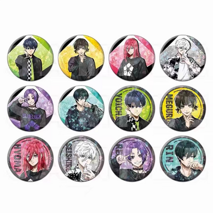 Blue Lock Trading Hologram Tin Badge Sub Culture Fashion Ver.