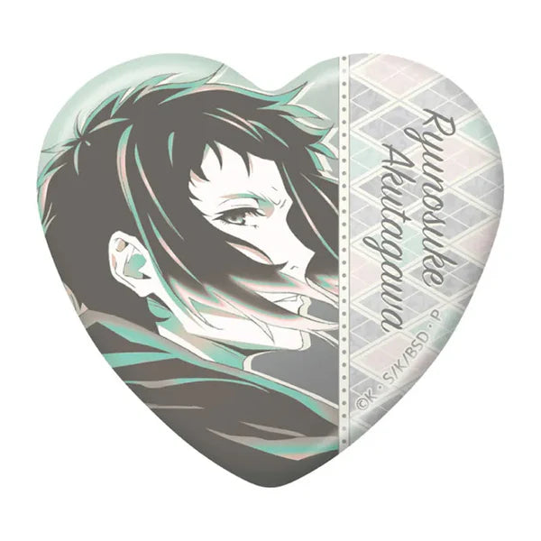 Bungo Stray Dogs Anime Merch - Trading Heart Tin Badge vol.4 Akutagawa Ryunosuke