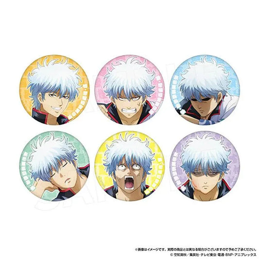Gintama Anime Merch - Gintoki Sakata Matte Can Badge Collection (1 Random)