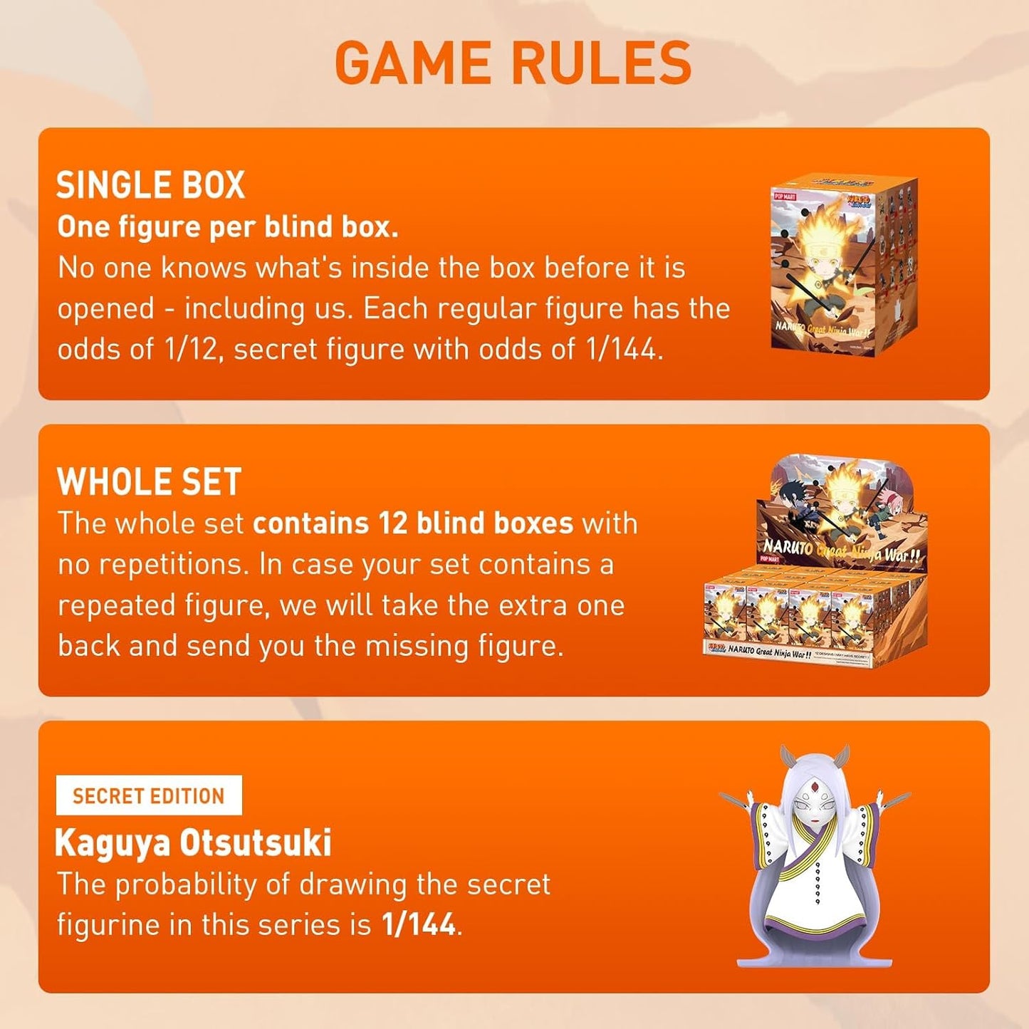 Naruto Ninkai Taisen Series Figures Single Box Blind Box POP MART