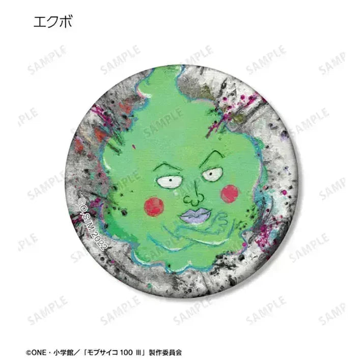 Mob Psycho 100 III - Anime Merch - Trading grunge CANVAS Matte Tin Badge Ekubo