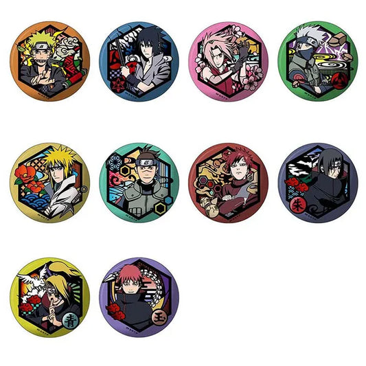 Naruto Anime Merch - Cut-Out Series Japanese Paper Can Badge Vol.1 (1 Random Type)