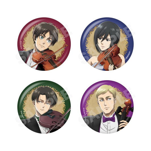 Pre-Order Attack on Titan Quartet Ver. Can Badge （Box)