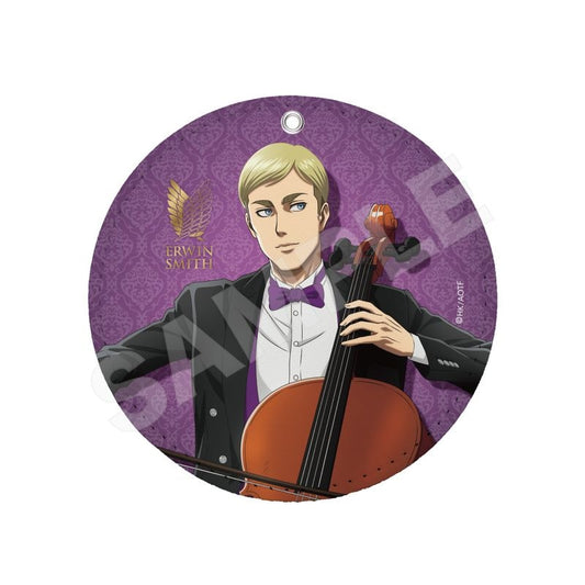Pre-Order Attack on Titan Quartet Ver. Leather Coaster Key Chain Erwin